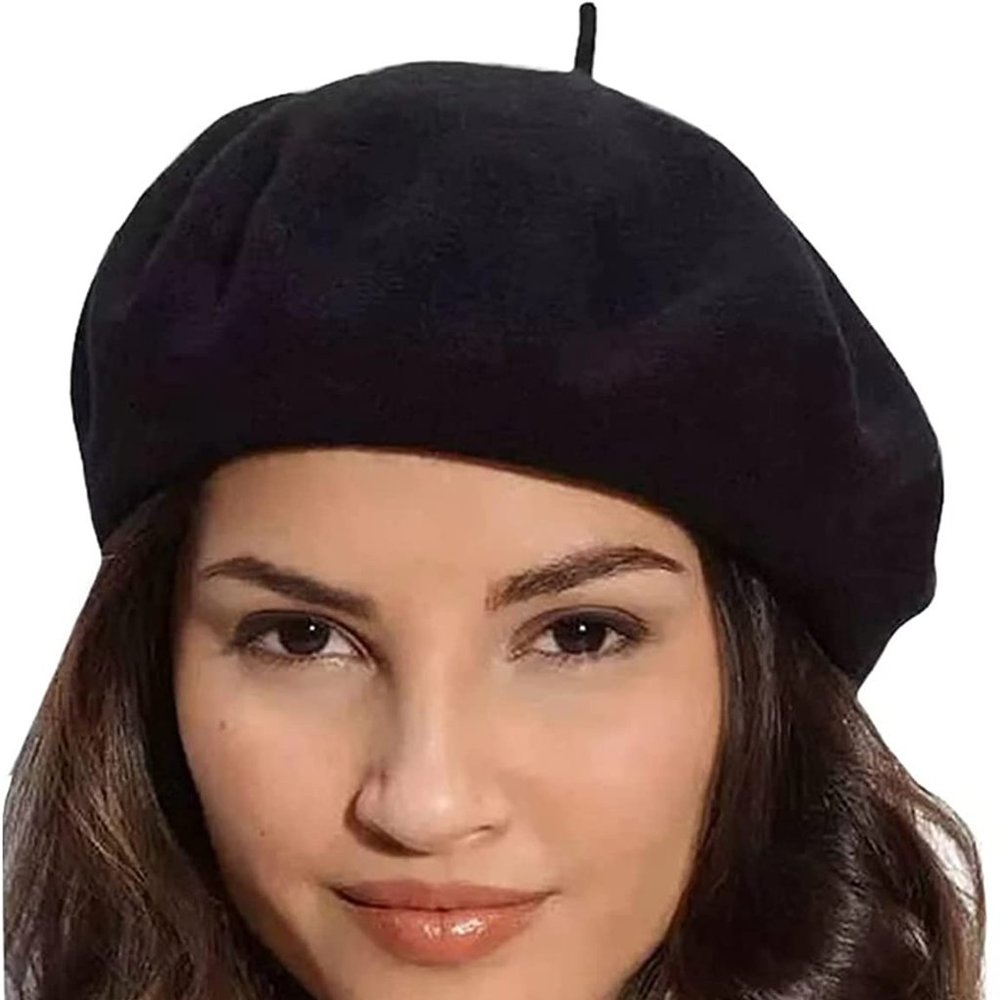 Black Felt Beret